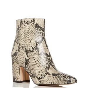 Hilty pointed toe high block heel booties